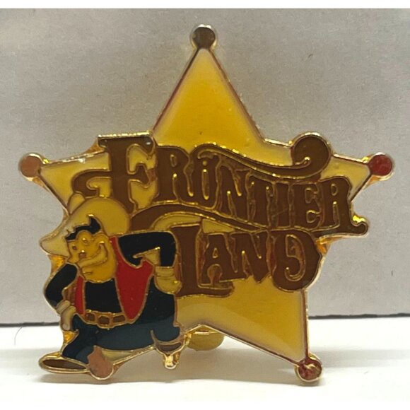 Frontier Land Outlaw Pete Lapel Pin Sheriff Badge Walt Disney Disneyland - Picture 4 of 6